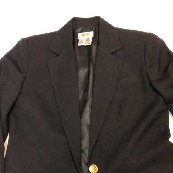 Talbots 100% Wool Black Suit Jacket - Picture 3 of 10
